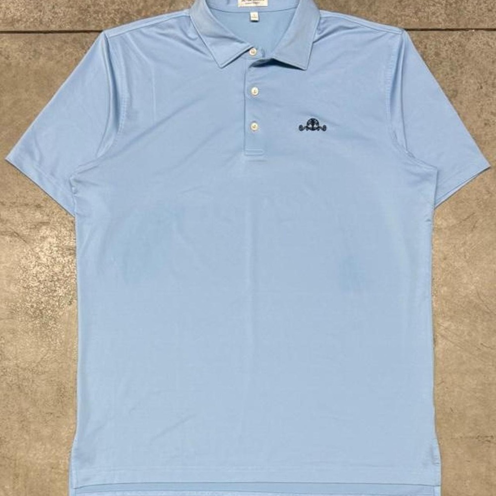 Peter Millar Summer Comfort Men's Performance Golf Polo Blue Sz Large